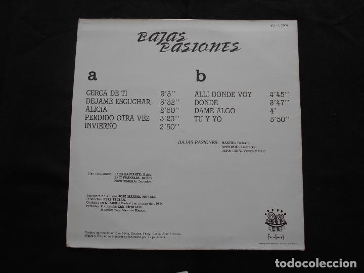Discos de vinilo: BAJAS PASIONES // EXTRA&Ntilde;AS PALABRAS - Foto 2