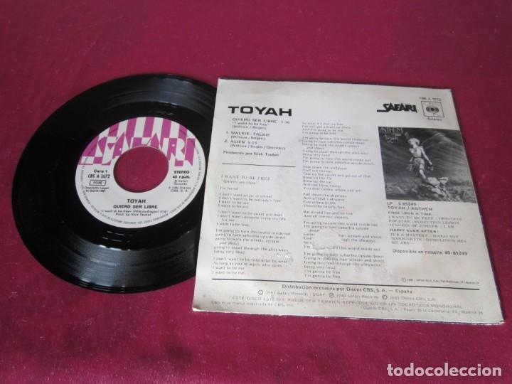 Discos de vinilo: TOYAH &ndash; QUIERO SER LIBRE 1981 SINGLE - Foto 2
