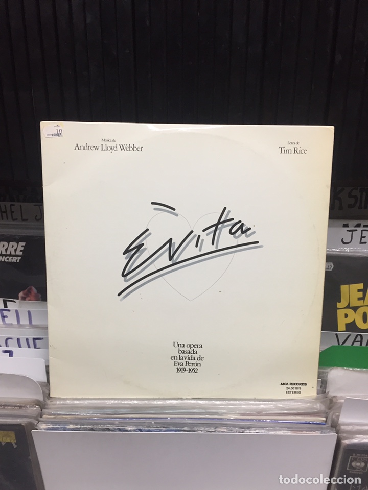 Discos de vinilo: Evita. Una &oacute;pera basada en la vida de Eva Per&oacute;n - Foto 1
