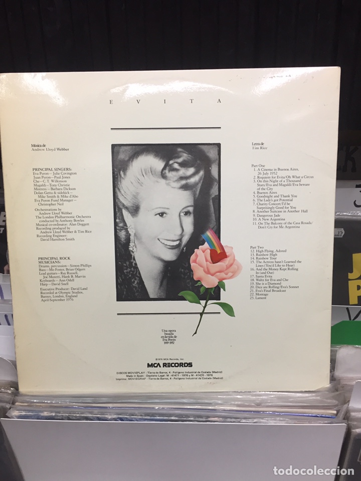 Discos de vinilo: Evita. Una &oacute;pera basada en la vida de Eva Per&oacute;n - Foto 2