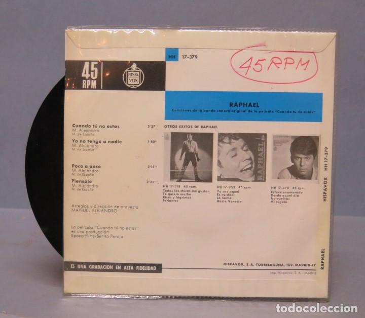 Discos de vinilo: EP. RAPHAEL. CANCIONES DE LA PELICULA - Foto 2