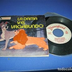 Discos de vinilo: LA DAMA Y EL VAGABUNDO----- COLECCIÓN CUENTODISCO BRUGUERA CUENTO WALT DISNEY. Lote 138576454