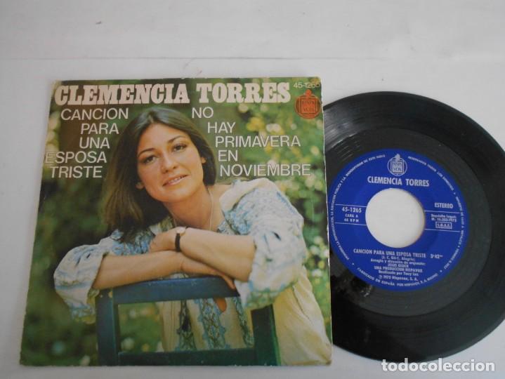 Disques de vinyle: CLEMENCIA TORRES-SINGLE CANCION PARA UNA ESPOSA TRISTE