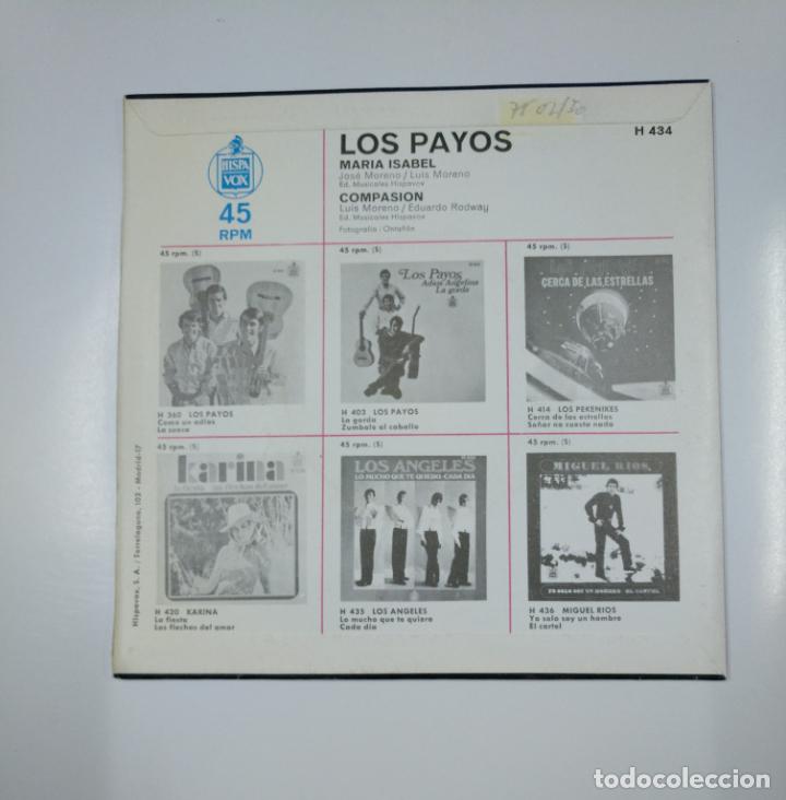 Discos de vinilo: LOS PAYOS - MAR&Iacute;A ISABEL / COMPASI&Oacute;N. SINGLE. TDKDS12 - Foto 2
