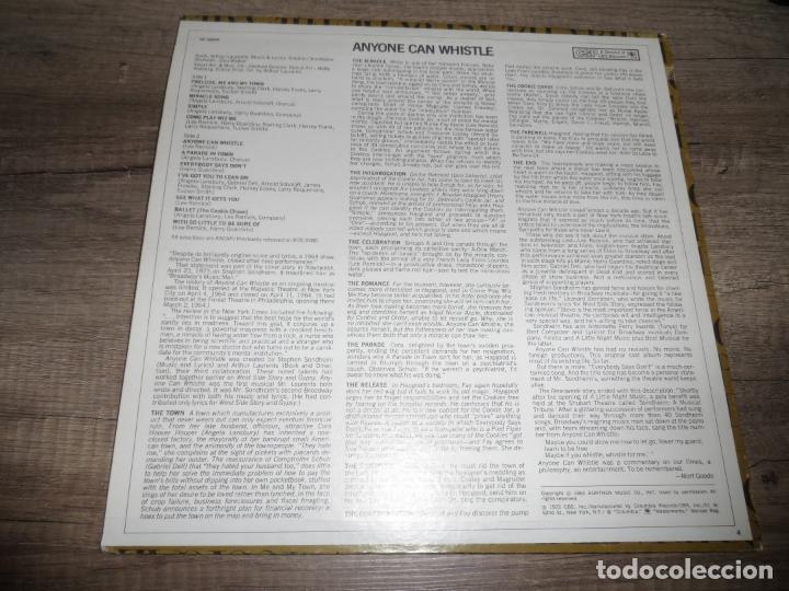 Discos de vinilo: ANYONE CAN WHISTLE ORIGINAL BROADWAY CAST RECORDING - Foto 2