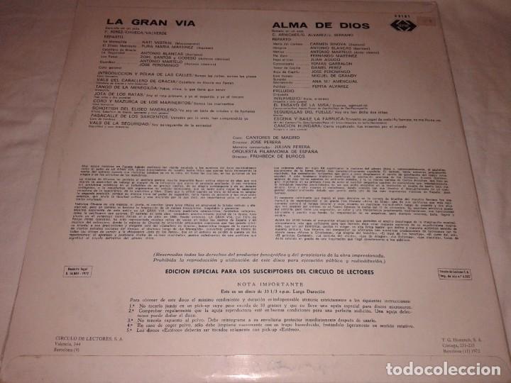 Discos de vinilo: LA GRAN VIA Y ALMA DE DIOS 1972 - Foto 2