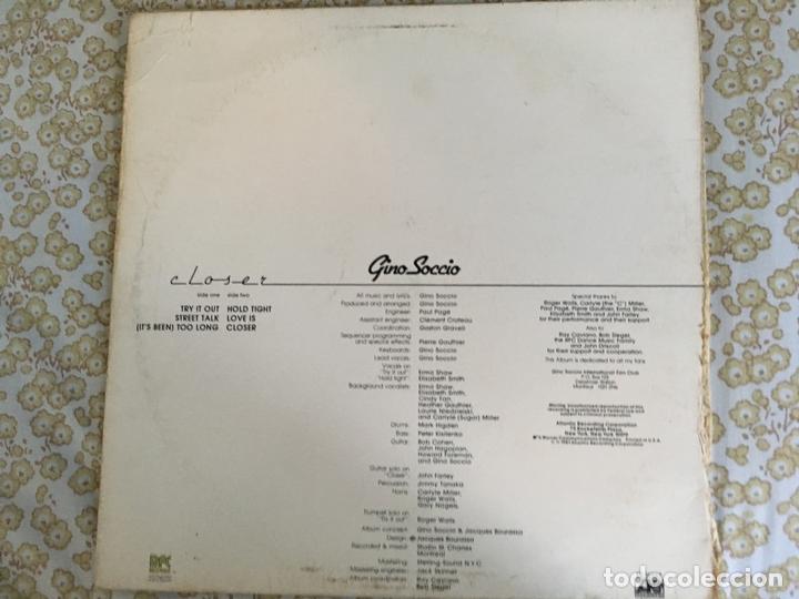 Discos de vinilo: LP GINO SOCCIO-CLOSER - Foto 2