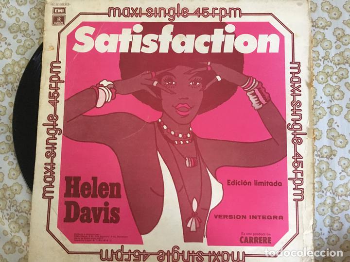 Discos de vinilo: 12 MAXI-HELEN DAVIS-SATISFACTION - Foto 2