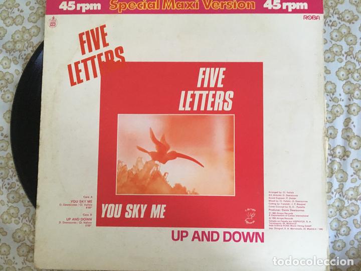 Discos de vinilo: 12 MAXI-FIVE LETTERS-UP AND DOWN - Foto 2