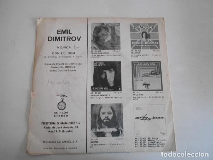 Discos de vinilo: EMIL DIMITROV-SINGLE MONICA - Foto 2