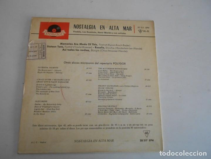 Discos de vinilo: FREDDY-EP NOSTALGIA EN ALTA MAR-4 TEMAS - Foto 2