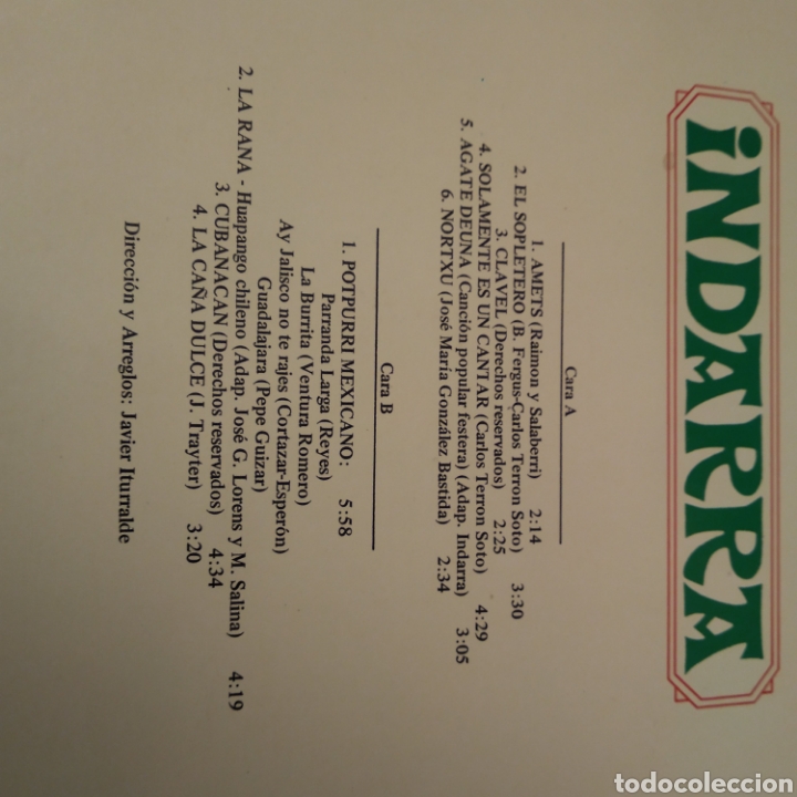 Discos de vinilo: INDARRA. INDARRA 2 LP.1981 - Foto 4