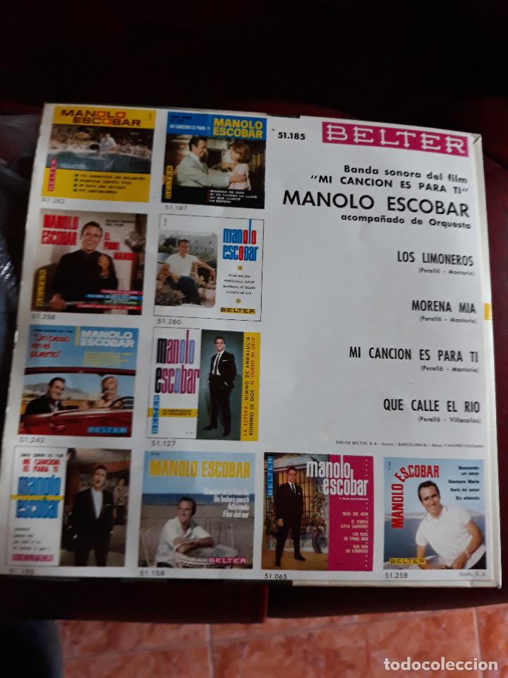 Discos de vinilo: MANOLO ESCOBAR - DISCO VINILO - a&ntilde;o 1964 - Foto 2