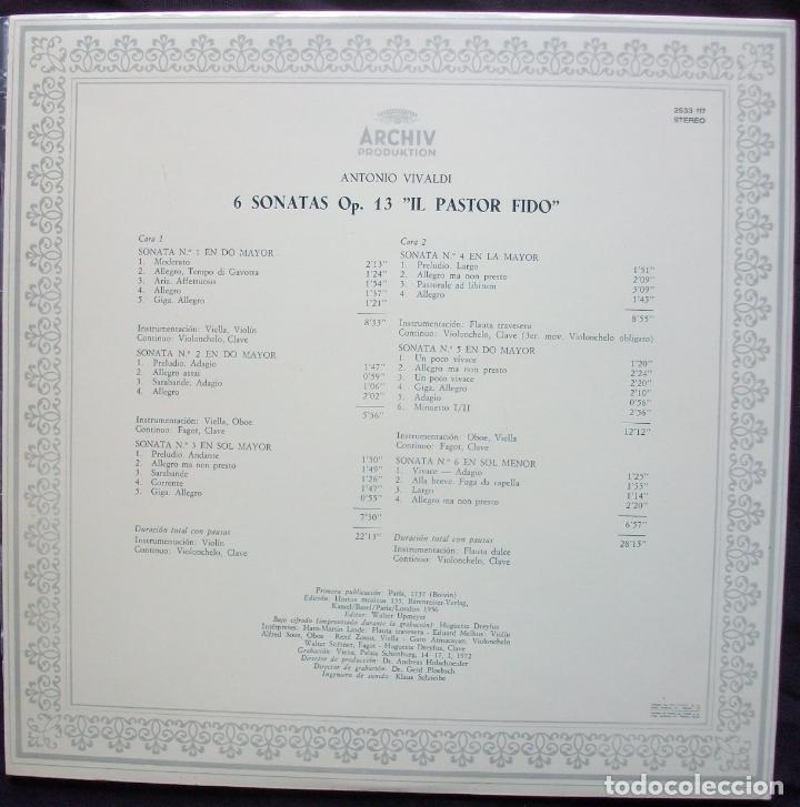 Discos de vinilo: Archiv - Vivaldi: 6 Sonatas - Impecable! - Foto 2