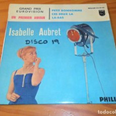 Discos de vinilo: ISABELLE AUBRET- EP FRANCES- EUROVISION: UN PREMIER AMOUR + 3 CANCIONES MAS.-