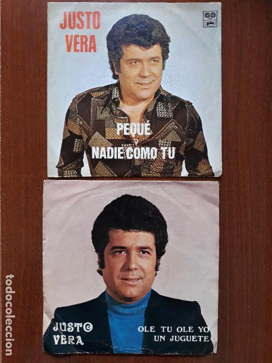 Vinyl-Schallplatten: Justo vera- peque+1/ nadie como tu+ 1- 2 singles gala 1976 1977