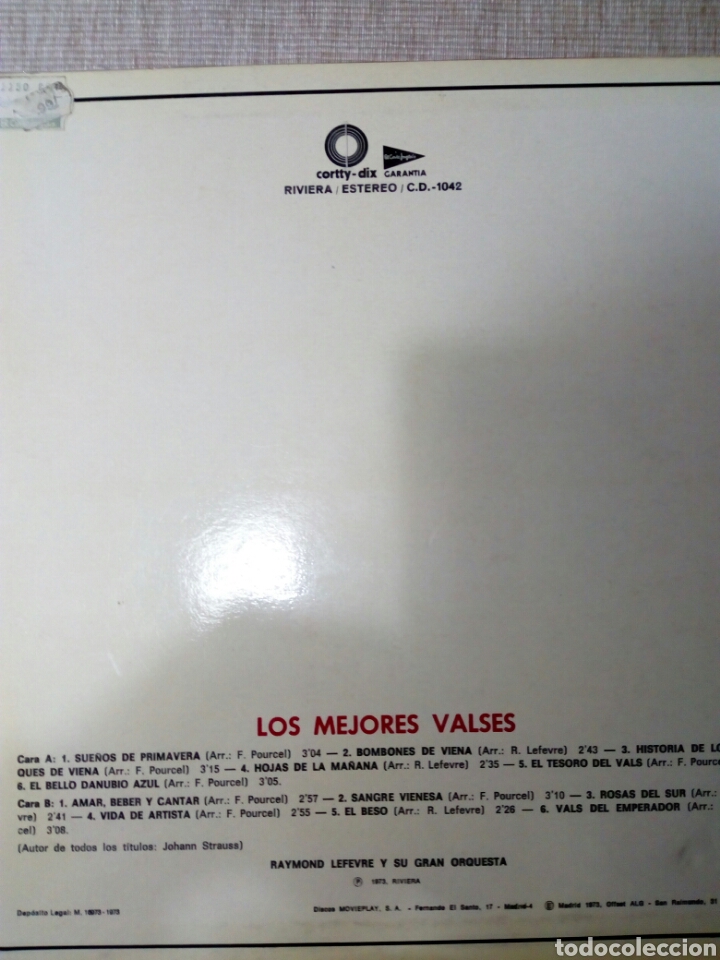 Discos de vinilo: LOS MEJORES VALSES - Foto 2