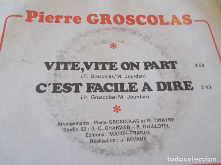 Discos de vinilo: PIERRE GROSCOLAS. VITE VITE ON PART. - Foto 2