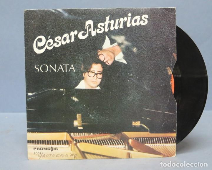 Discos de vinilo: SINGLE. SONATA. CESAR ASTURIAS. CON AUTOGRAFO - Foto 1