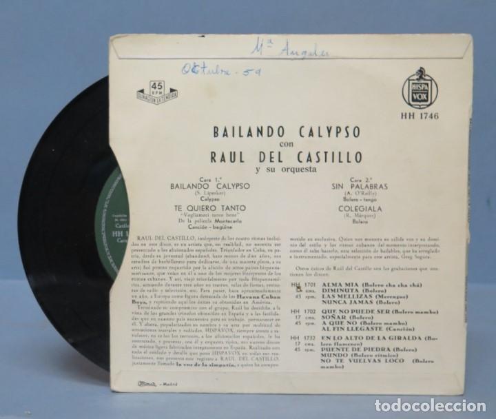 Discos de vinilo: EP. BAILANDO CALYPSO CON RAUL CASTILLO - Foto 2