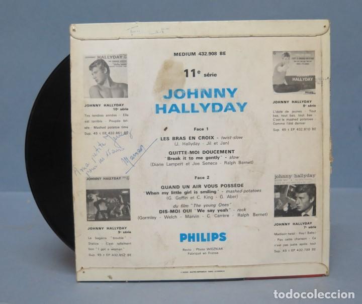 Discos de vinilo: EP. JOHNNY HALLIDAY. LES BRAS EN CROIX - Foto 2