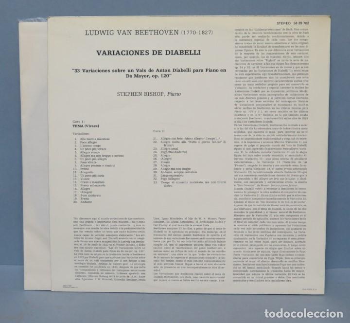 Discos de vinilo: LP. STEPHEN BISHOP. BEETHOVEN VARIACIONES DIABELLI - Foto 2