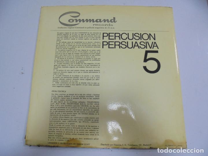 Discos de vinilo: LP. PERCUSION PERSUASIVA 5. HISPAVOX - Foto 2