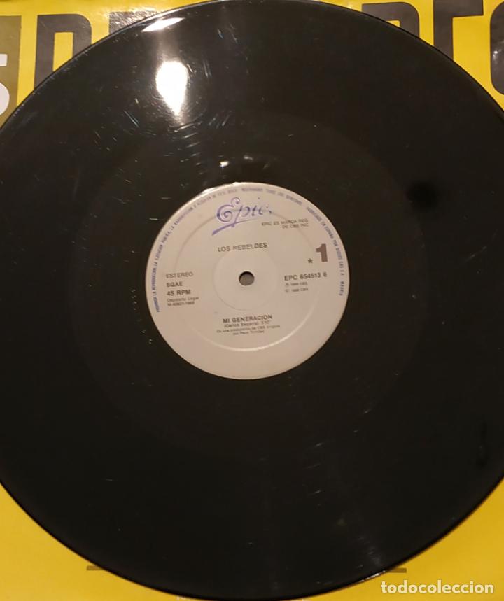 Discos de vinilo: MAXI SINGLE LOS REBELDES - MI GENERACI&Oacute;N - EPIC 1988 - Foto 3