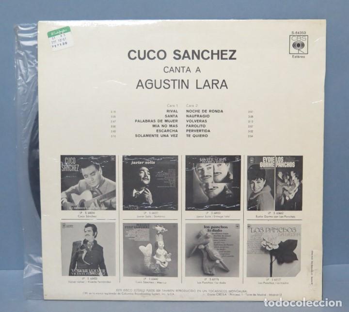 Discos de vinilo: LP. CUCO SANCHEZ. CANTA A AGUSTIN LARA - Foto 2