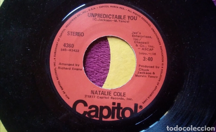 Discos de vinilo: Vinilo single Natalie Cole a&ntilde;o 1977 - Foto 4