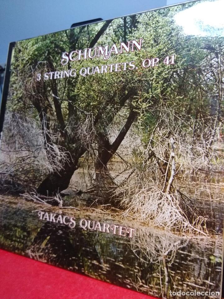 Discos de vinilo: DOBLE LP TAKACS QUARTET : SCHUMANN - 3 STRING QUARTETS OP.41 - Foto 1