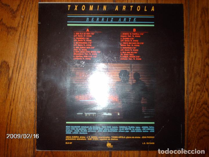 Discos de vinilo: txomin artola ( haizea ) - berriz arte - Foto 2