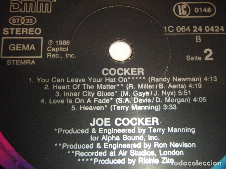 Discos de vinilo: JOE COCKER  ( COCKER )   1986 - GERMANY   LP33   CAPITOL RECORDS - Foto 4