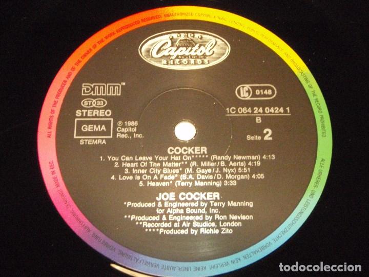 Discos de vinilo: JOE COCKER  ( COCKER )   1986 - GERMANY   LP33   CAPITOL RECORDS - Foto 5
