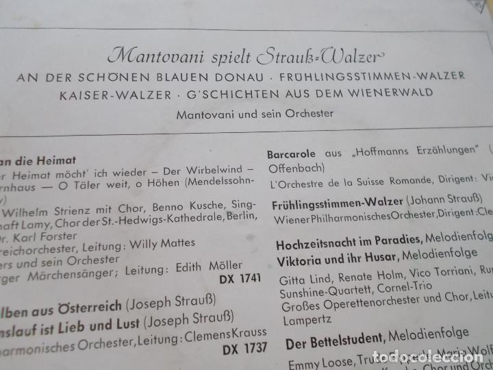 Discos de vinilo: MANTOVANI, SPIELT STRAUB WALZER. - Foto 2