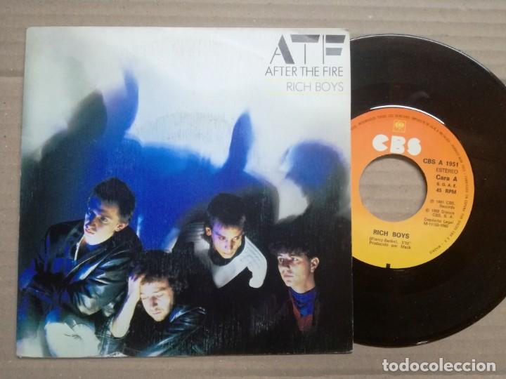 Discos de vinilo: AFTER THE FIRE - RICH BOYS / ONE RULE FOR YOU - SINGLE CBS A&Ntilde;O 1981