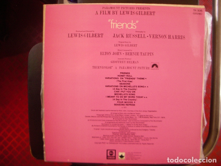 Discos de vinilo: ELTON JOHN- FRIENDS. LP - Foto 2