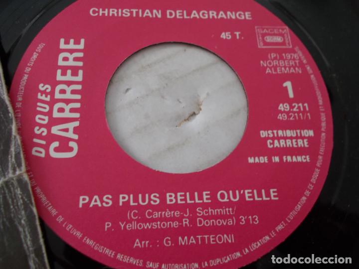 Discos de vinilo: CHRISTIAN DELAGRANGE. PAS PLUS BELLE QU&acute;ELLE - Foto 3