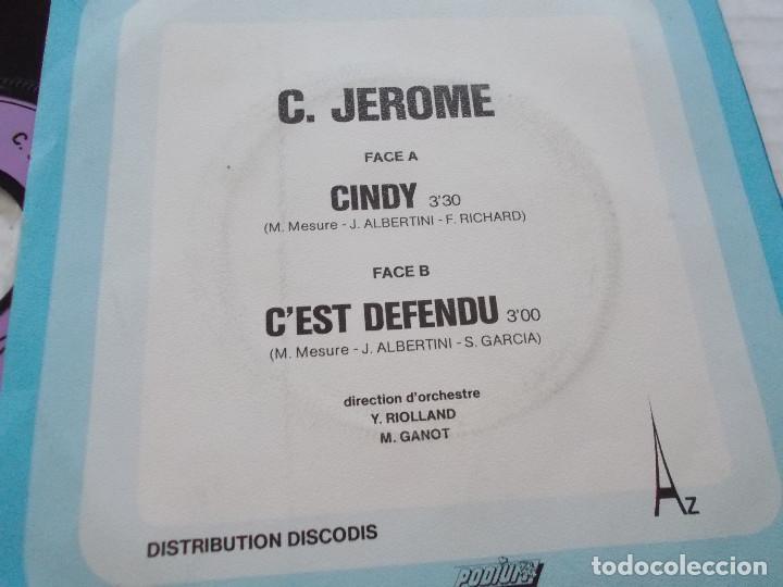 Discos de vinilo: C. JEROME. CINDY. - Foto 2