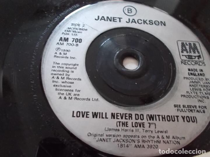 Discos de vinilo: JANET JACKSON. LOVE WILL NEVER DO . - Foto 3