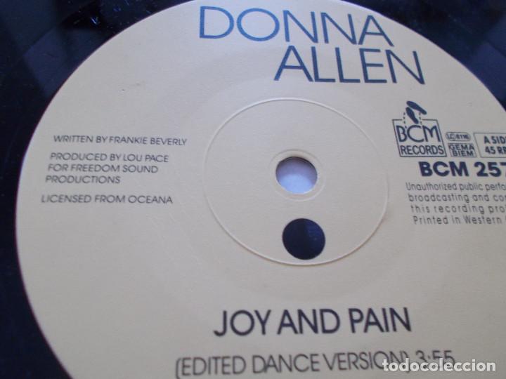 Discos de vinilo: DONNA ALLEN. JOY AND PAIN. - Foto 3