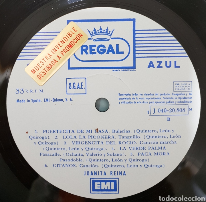 Discos de vinilo: LP JUANITA REINA - Foto 2