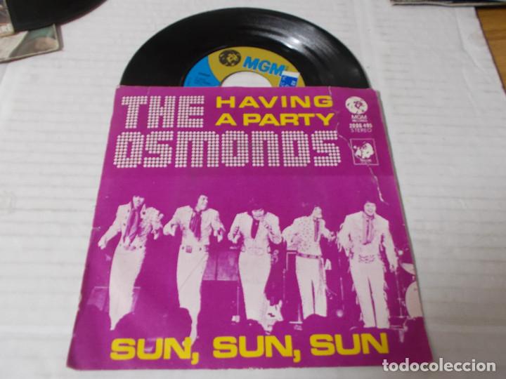 Discos de vinilo: THE OSMONDS. HAVING A PARTY. SUN,SUN,SUN - Foto 1