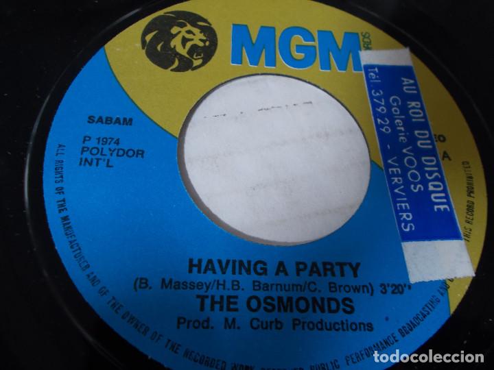 Discos de vinilo: THE OSMONDS. HAVING A PARTY. SUN,SUN,SUN - Foto 3
