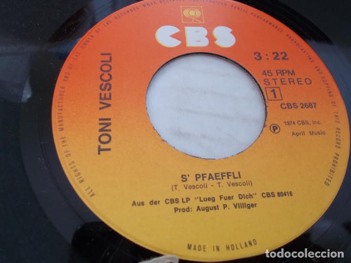 Discos de vinilo: TONI VESCOLI. ES PFAEFFLI - Foto 2
