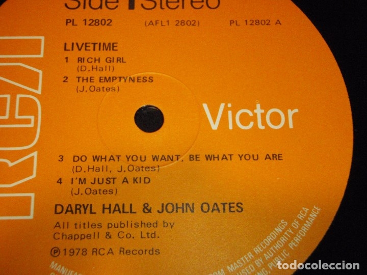 Discos de vinilo: DARYL HALL & JOHN OATES (LIVE TIME) LP33 - Foto 4