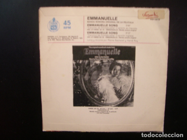 Discos de vinilo: EMMANUELLE- SINGLE. - Foto 2
