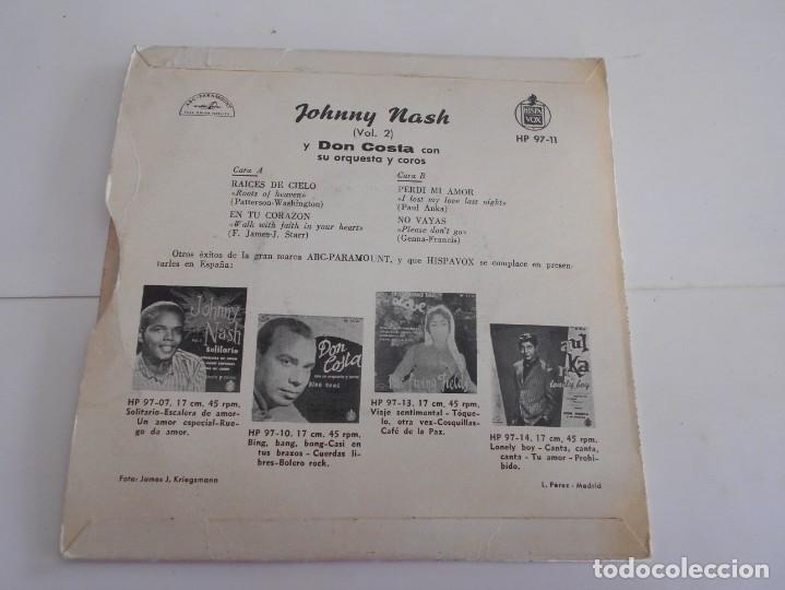 Discos de vinilo: JOHNNY NASH-EP RAICES DEL CIELO +3 - Foto 2