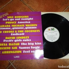 Discos de vinilo: PRINCE AMERICA LP PROMO WEA 1985 ESPAÑA VARIOS ARTISTAS NILE RODGERS KID CAROLE & THE COCONUTS