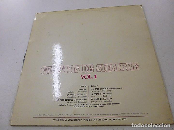 Discos de vinilo: CUENTOS DE SIEMPRE -VOLUMEN 1-LP - Foto 2